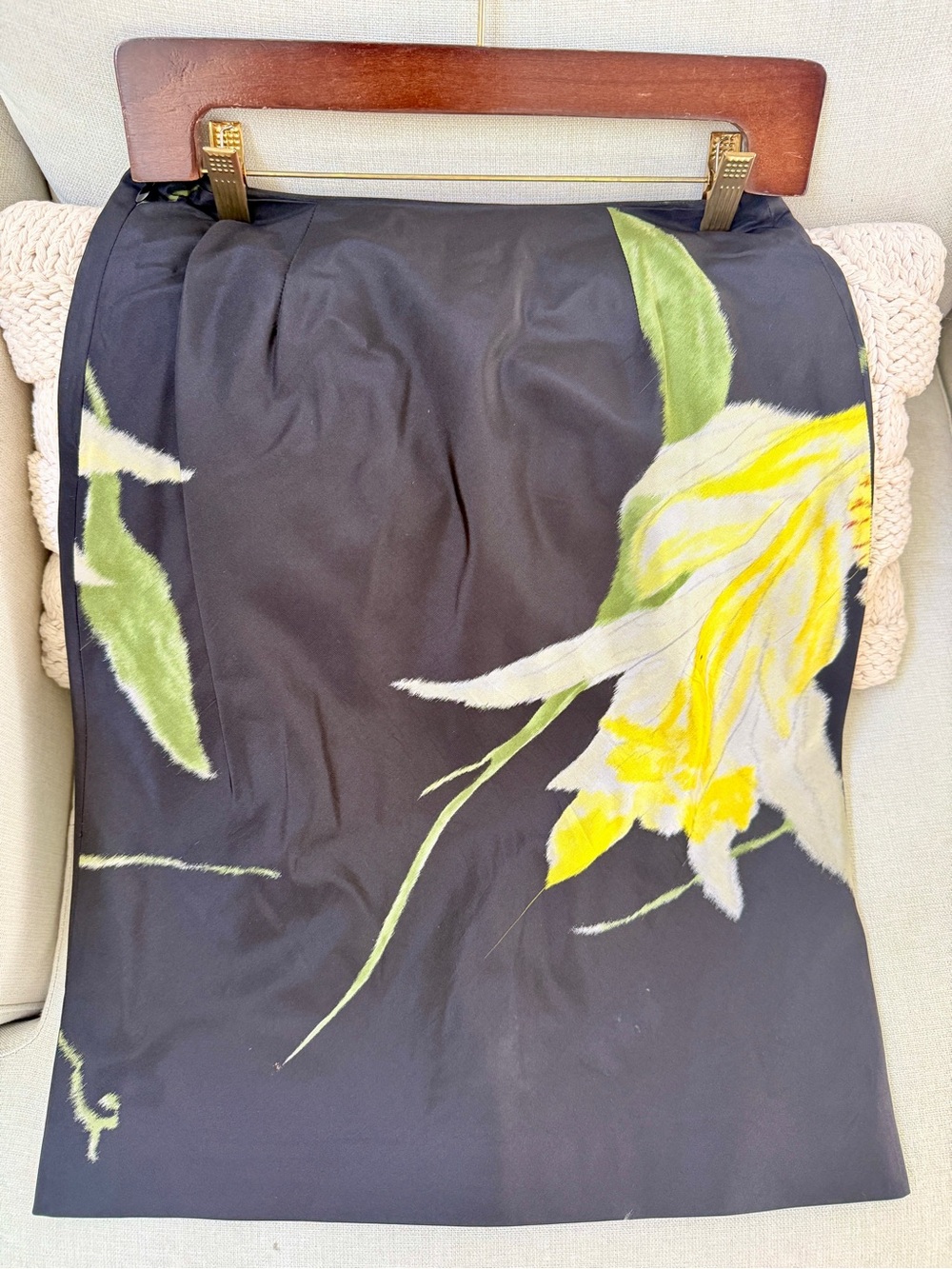 VTG Ralph Lauren Purple Label Silk Floral Runway Archive Skirt Sz 2 - Picture 3 of 11